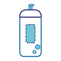 Isolated blue shampoo bottle cleanliness icon Vector Royalty Free Stock Photo