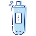 Isolated blue shampoo bottle cleanliness icon Vector Royalty Free Stock Photo