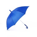 Isolated blue umbrella in white background