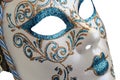 Isolated Blue Venetian mask on a white background