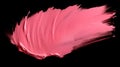 Isolated blush Brush Stroke on a black Background. Acrylic Paint Texture with Copy Space Royalty Free Stock Photo