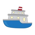 Isolated boat cartoon