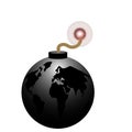 Isolated bomb icon