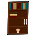 Isolated bookcase image