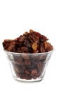 Isolated bowl of raisins