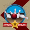 Isolated bowling emblem