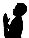 Isolated Boy Child Gesture Praying