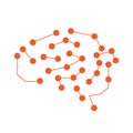 Isolated brain network icon. Artificial intelligence