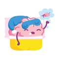 Isolated brain sleep emoji Royalty Free Stock Photo