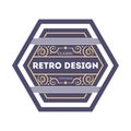 Isolated branding element in retro style Royalty Free Stock Photo