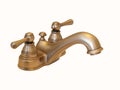 Isolated Brass Faucet Royalty Free Stock Photo