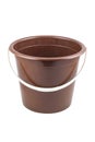 Isolated braun plastic bucket