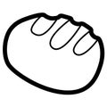 Isolated bread outline Royalty Free Stock Photo