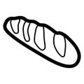 Isolated bread outline Royalty Free Stock Photo
