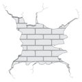 Isolated brick wall crack