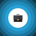 Isolated Briefcase Flat Icon. Portfolio Vector Element Can Be Used For Portfolio, Briefcase, Diplomat Design Concept.