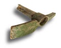 Isolated broken old pick axe with shadow underneath Royalty Free Stock Photo