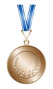 Isolated bronze medal. Royalty Free Stock Photo