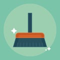 Isolated broom icon