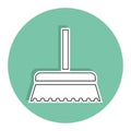 Isolated broom icon