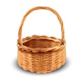 Isolated brown basket on white background