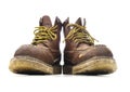 Isolated Brown Construction Work Boots Royalty Free Stock Photo