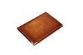 Isolated brown leather wallet