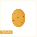 Isolated brown potato memory training card