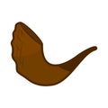 Isolated brown shofar icon
