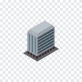 Isolated Building Isometric. Office Vector Element Can Be Used For Building, Office, House Design Concept.