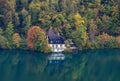 Isolated buildings near the shore of Lake Bled Royalty Free Stock Photo