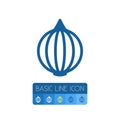 Isolated Bulb Outline. Ingredient Vector Element Can Be Used For Ingredient, Bulb, Onion Design Concept.