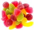 Isolated bunch of jelly sweets Royalty Free Stock Photo