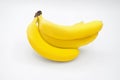 Isolated bunch of ripe bananas over white background	Isolated bunch of ripe bananas over white background Royalty Free Stock Photo