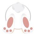 Isolated bunny rear view Royalty Free Stock Photo