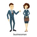 Isolated business couple. Royalty Free Stock Photo