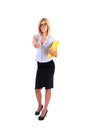 Isolated Business Woman Royalty Free Stock Photo