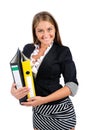 Isolated business woman Royalty Free Stock Photo