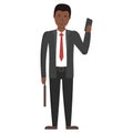 Isolated businessman flat