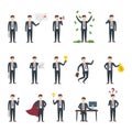 Isolated businessman set.