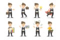 Isolated businessman set.