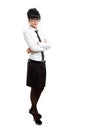 Isolated businesswoman portrait