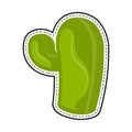 Isolated cactus dotted sticker