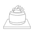 Isolated cake Gourmet dessert Sweet food Vector