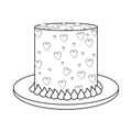 Isolated cake Gourmet dessert Sweet food Vector