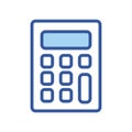 Isolated calculator line and fill style icon vector design