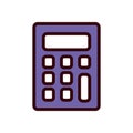 Isolated calculator line and fill style icon vector design