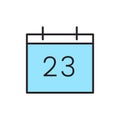 Isolated calendary icon Royalty Free Stock Photo