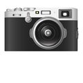 Isolated Camera design more detail, delicate camera in 3d realistic illustration, front view