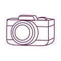 Isolated camera draw beach vector illustration Royalty Free Stock Photo